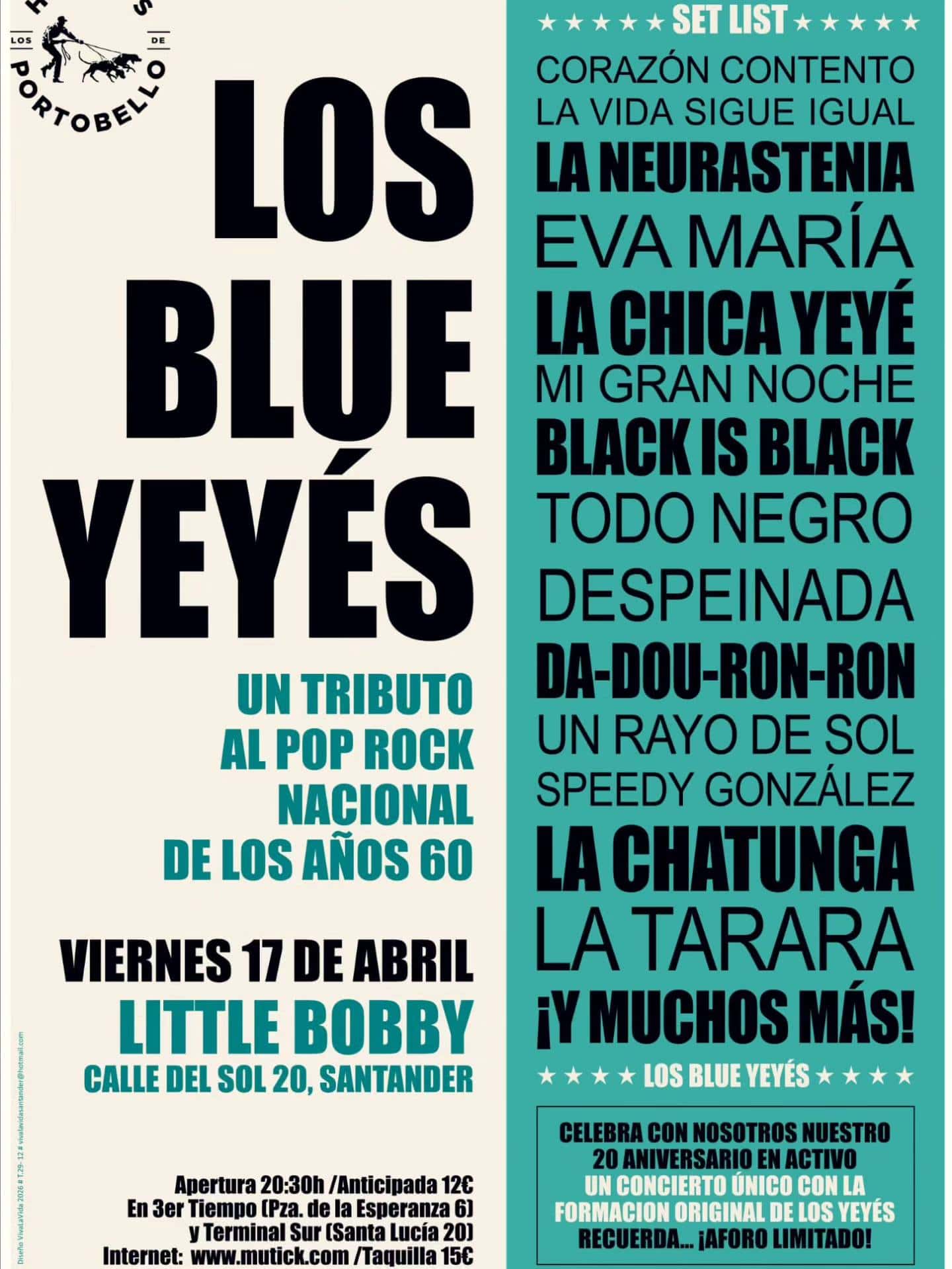 Tributo al pop rock nacional de los 60 con The Blue Yeyés