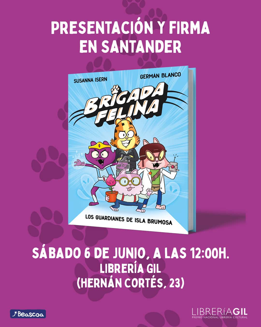 Presentación y cuentacuentos de Brigada felina. Los guardianes de la Isla Brumosa