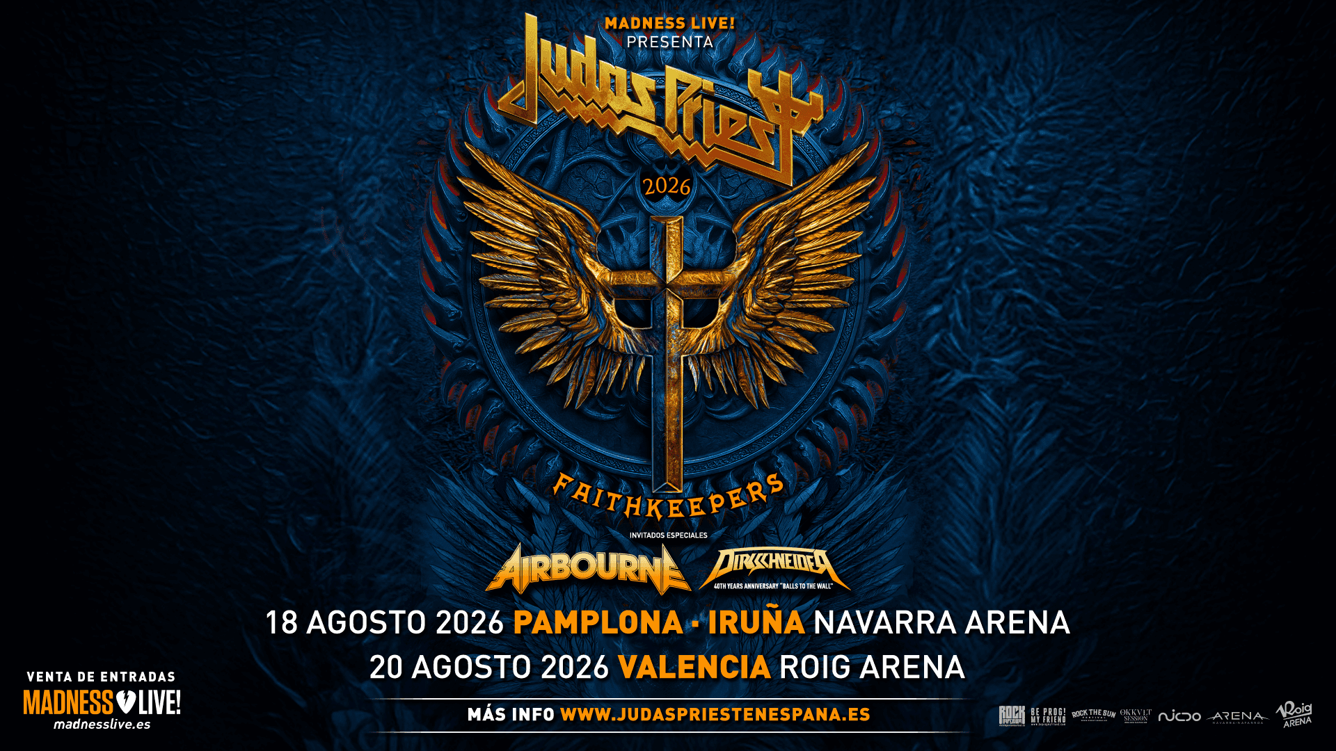 Judas Priest con Airbourne y Dirkschneider