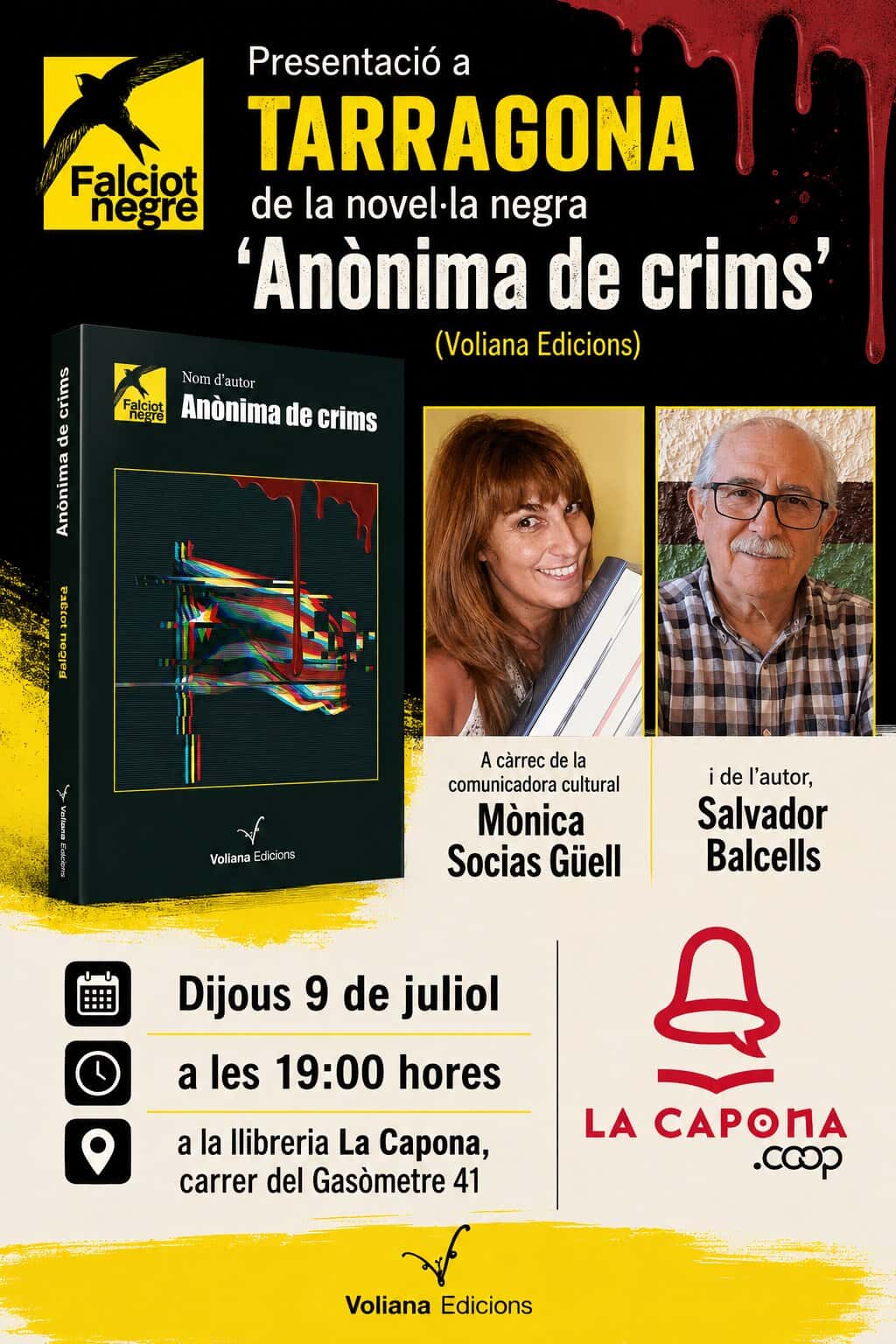 Presentació de la novel·la negra Anònima de crims