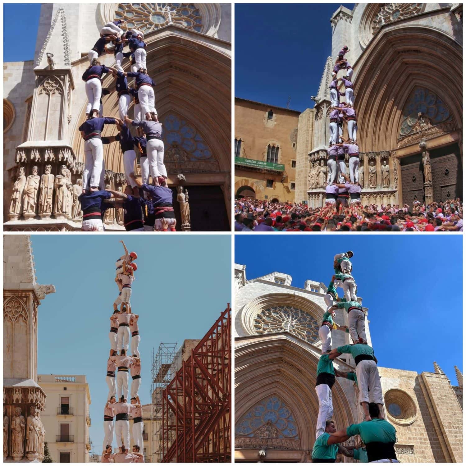Tradicional diada castellera de l'Onze de Setembre