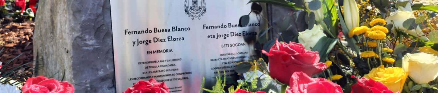 Ofrenda floral en memoria de Fernando Buesa y Jorge Díez