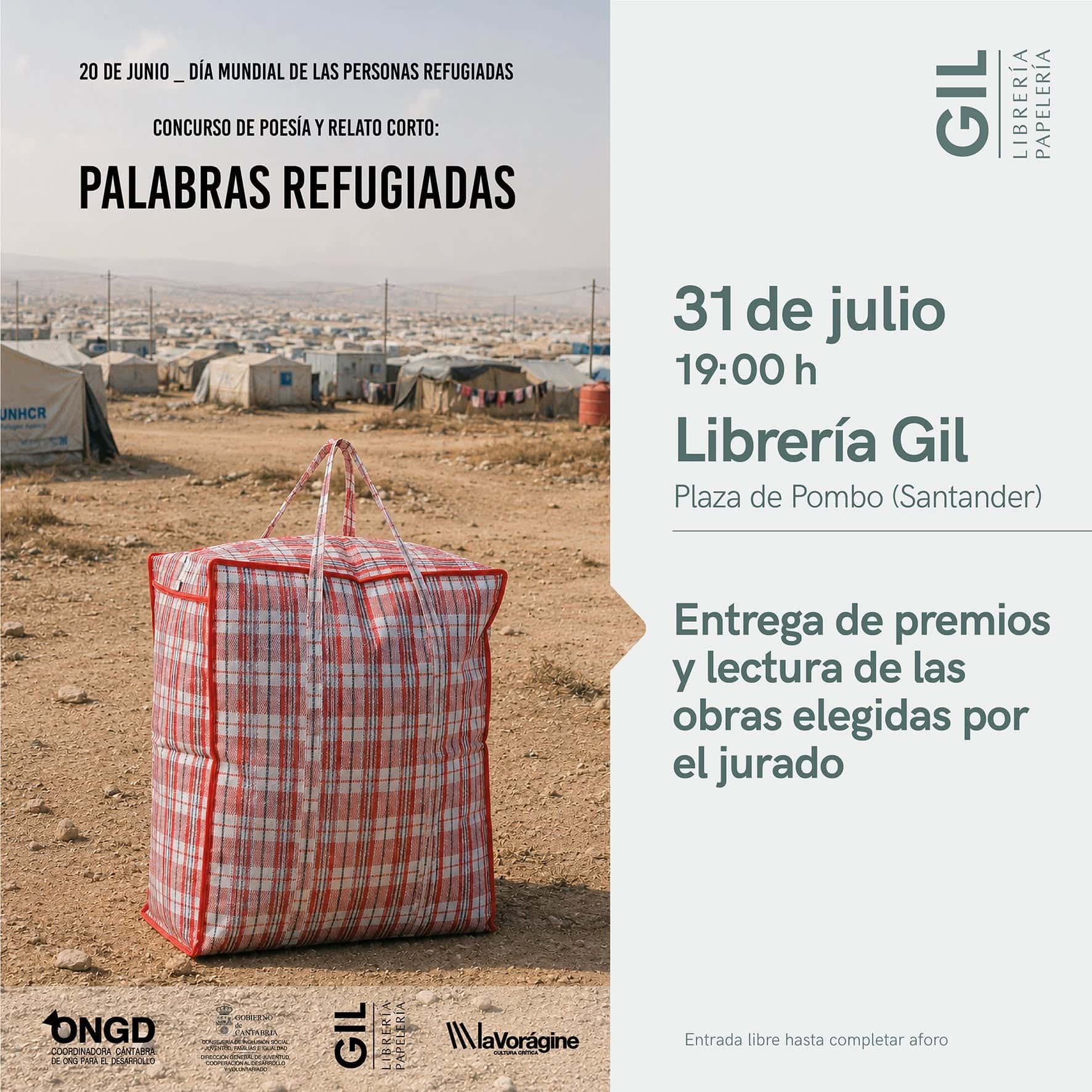 Entrega de premios del concurso de poesía y relato Palabras Refugiadas
