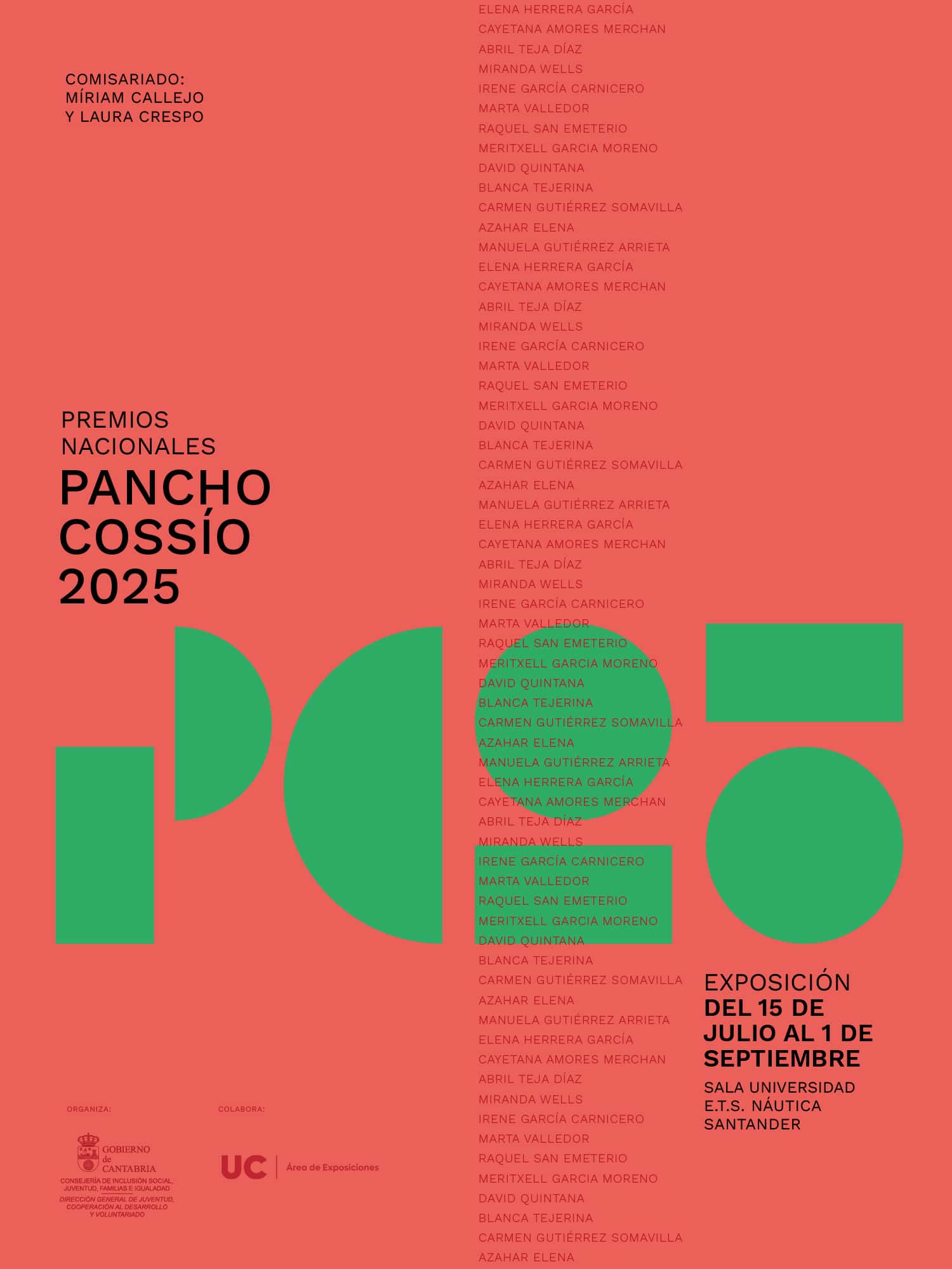Exposición de los Premios Nacionales Pancho Cossío 2025, inauguración y entrega de galardones