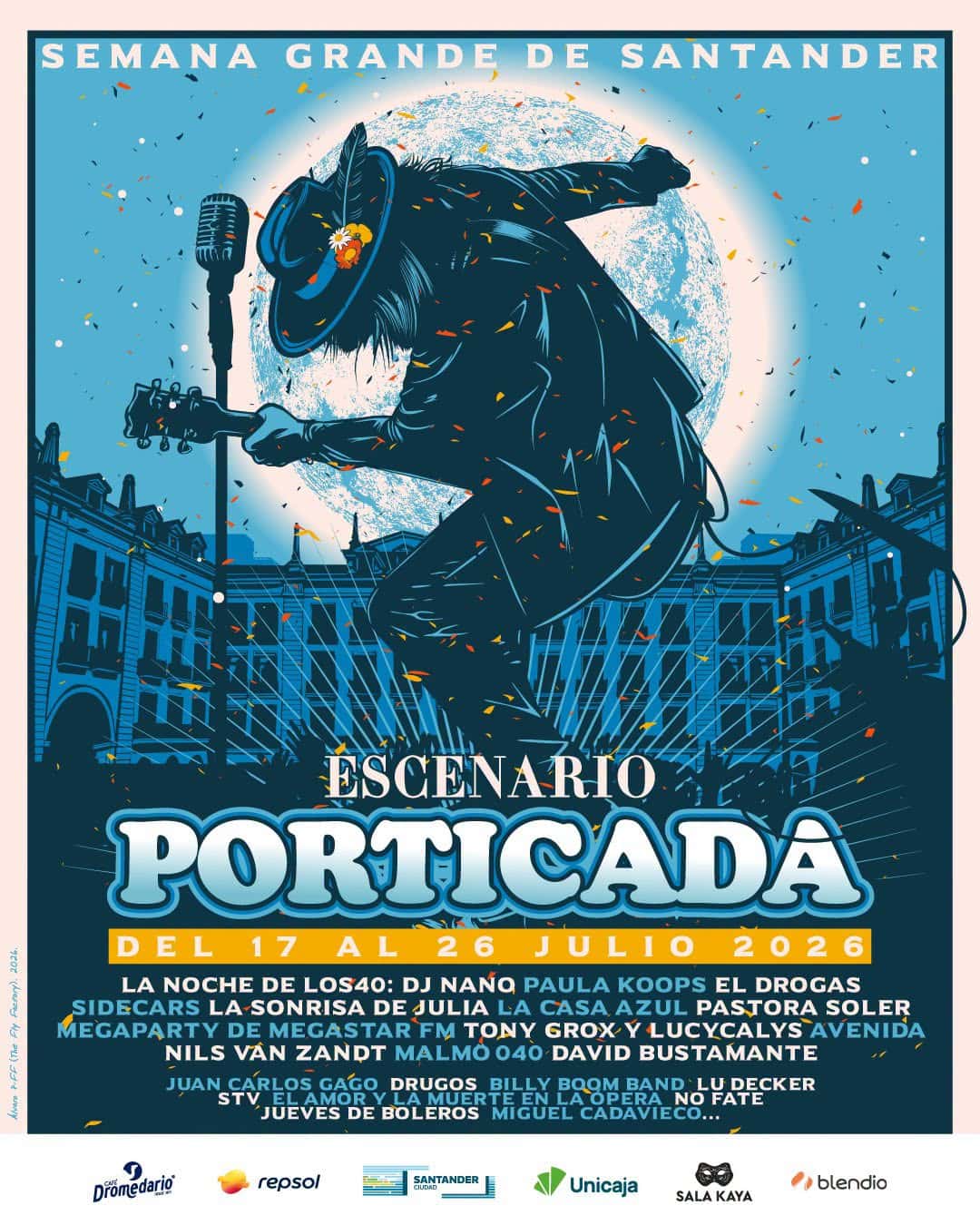 Escenario Porticada: concierto de Sidecars y el espectáculo STV: Santander de toda la vida
