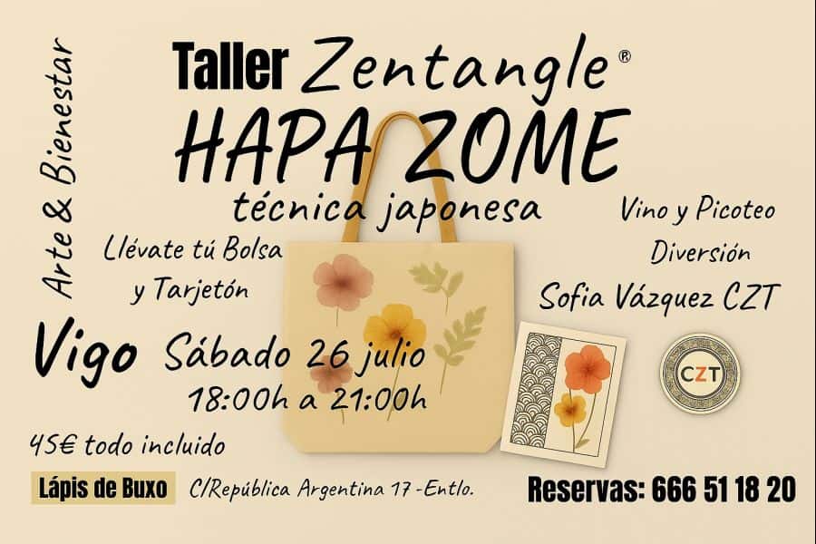 HAPA ZOME & Zentangle® con Sofía Vázquez CZT