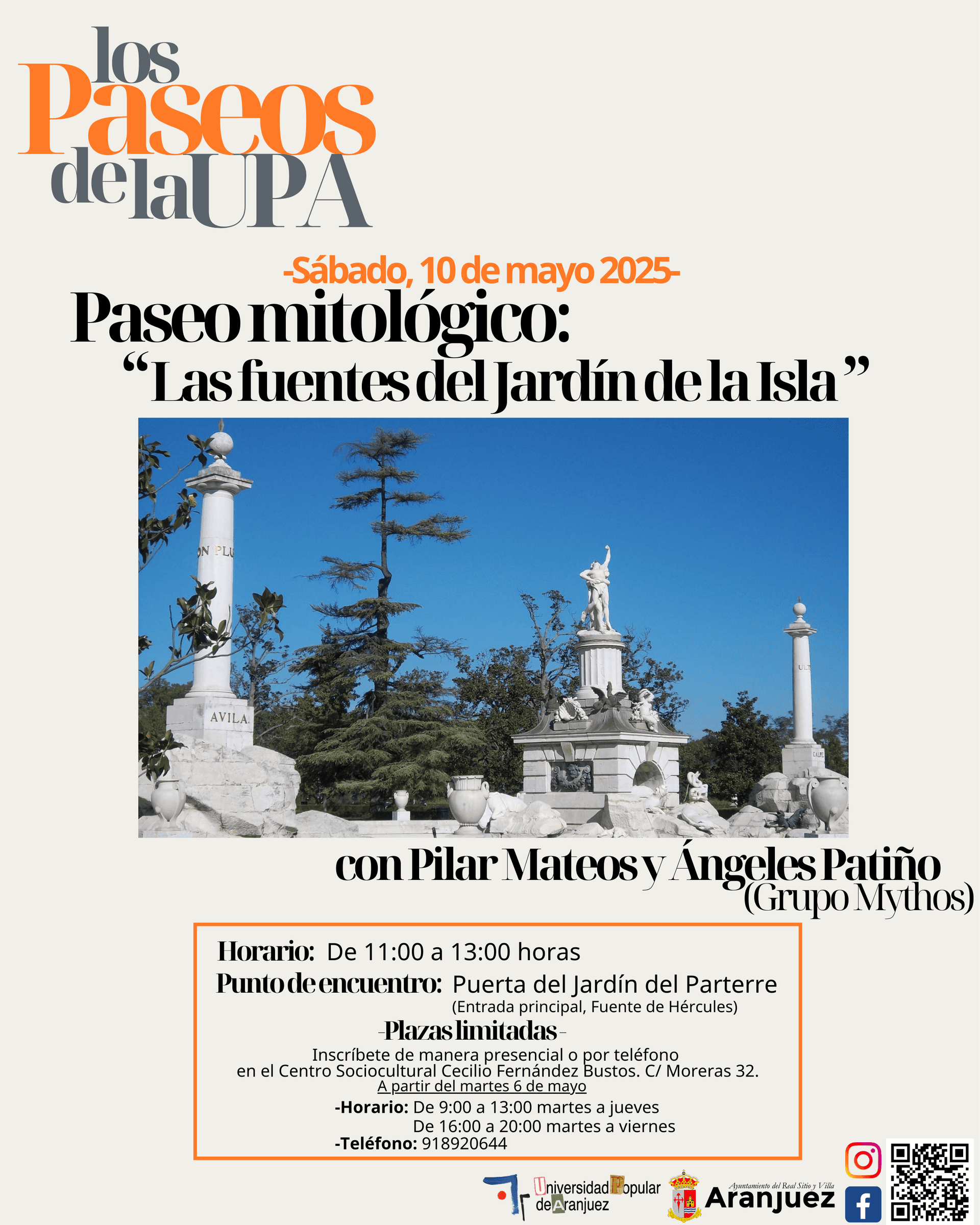 PASEO MITOLÓGICO. LAS FUENTES DEL JARDÍN DE LA ISLA