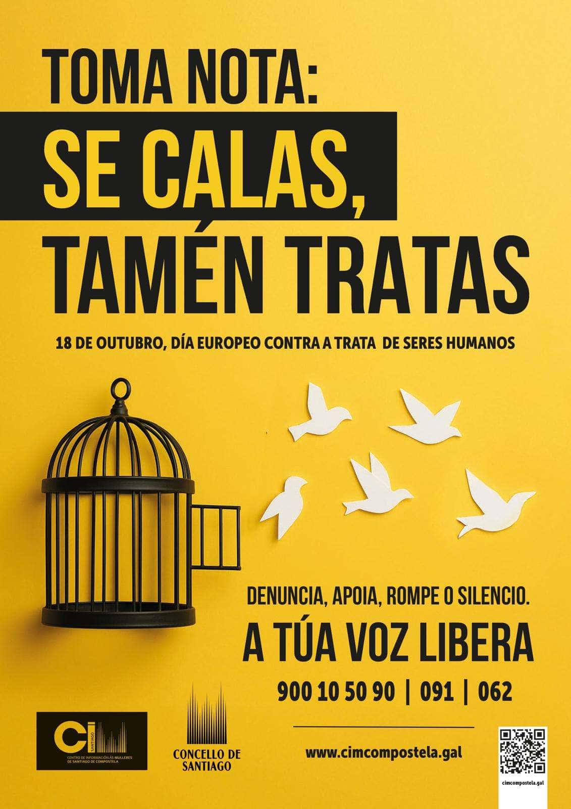 Carpa informativa 'Toma nota: se calas, tamén tratas'