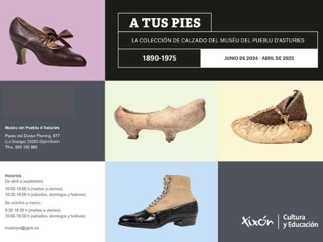 A tus pies. La colección de calzado del Muséu del Pueblu d'Asturies, 1890 - 1975