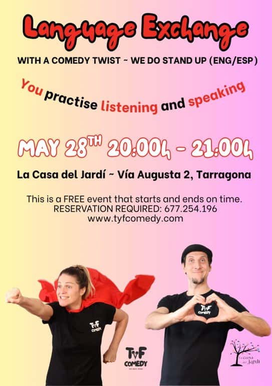 Intercomedy a la Casa del Jardí - Intercanvi d'idiomes