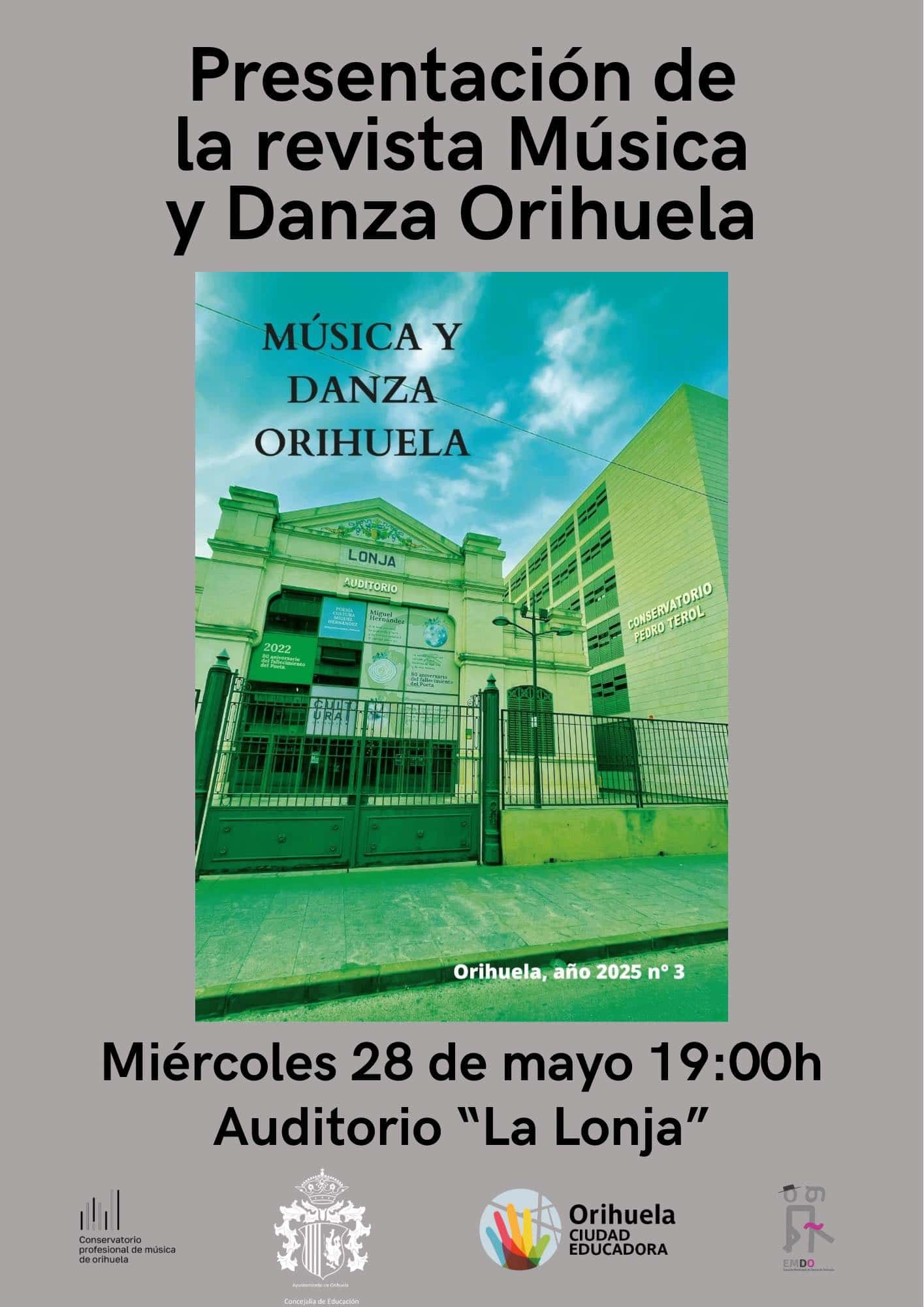 Presentación del número 3 de la revista 'Música y danza Orihuela'
