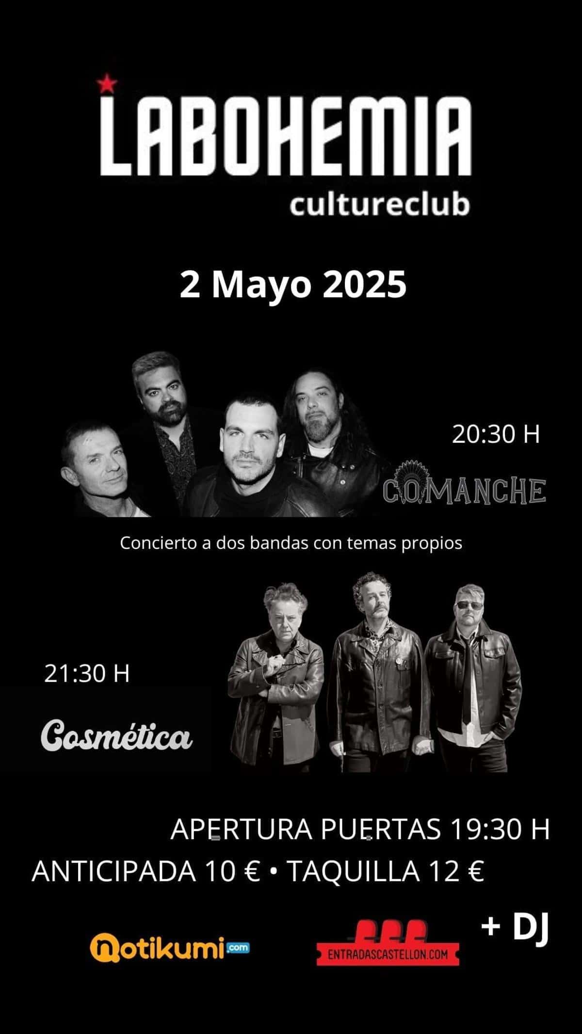 Concierto Cosmética + Comanche