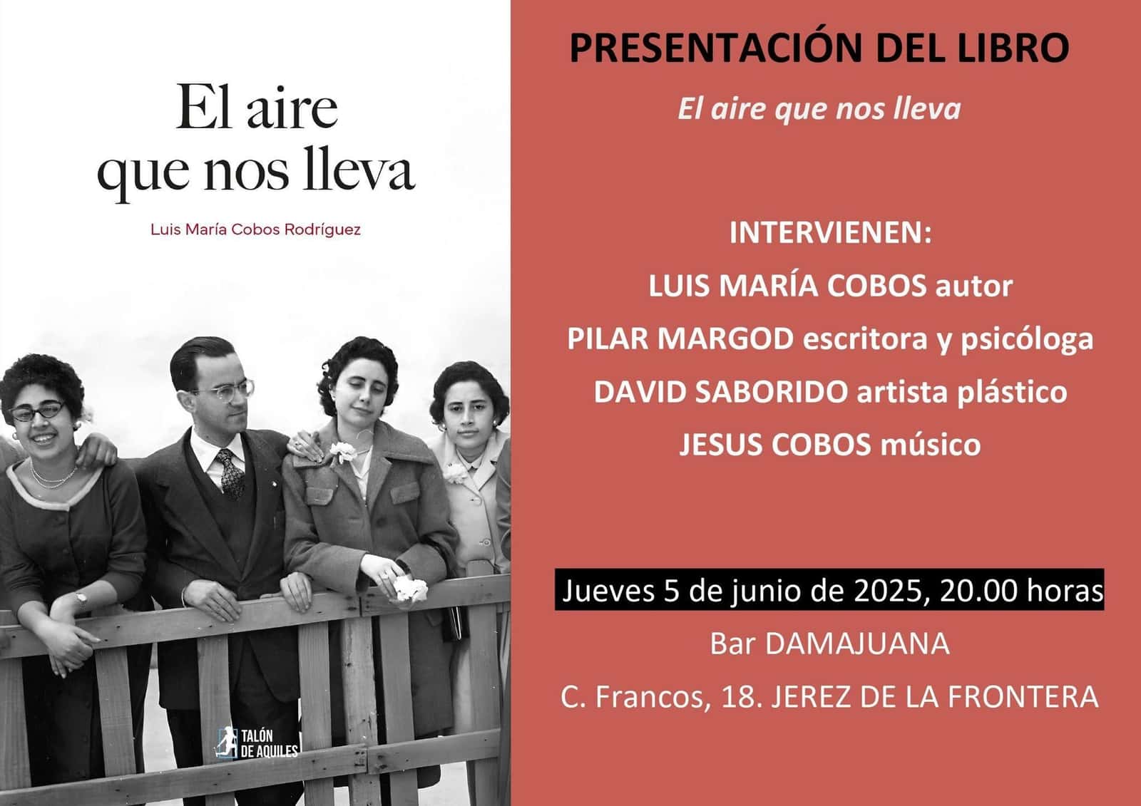 Presentación del libro 'El aire que nos lleva'