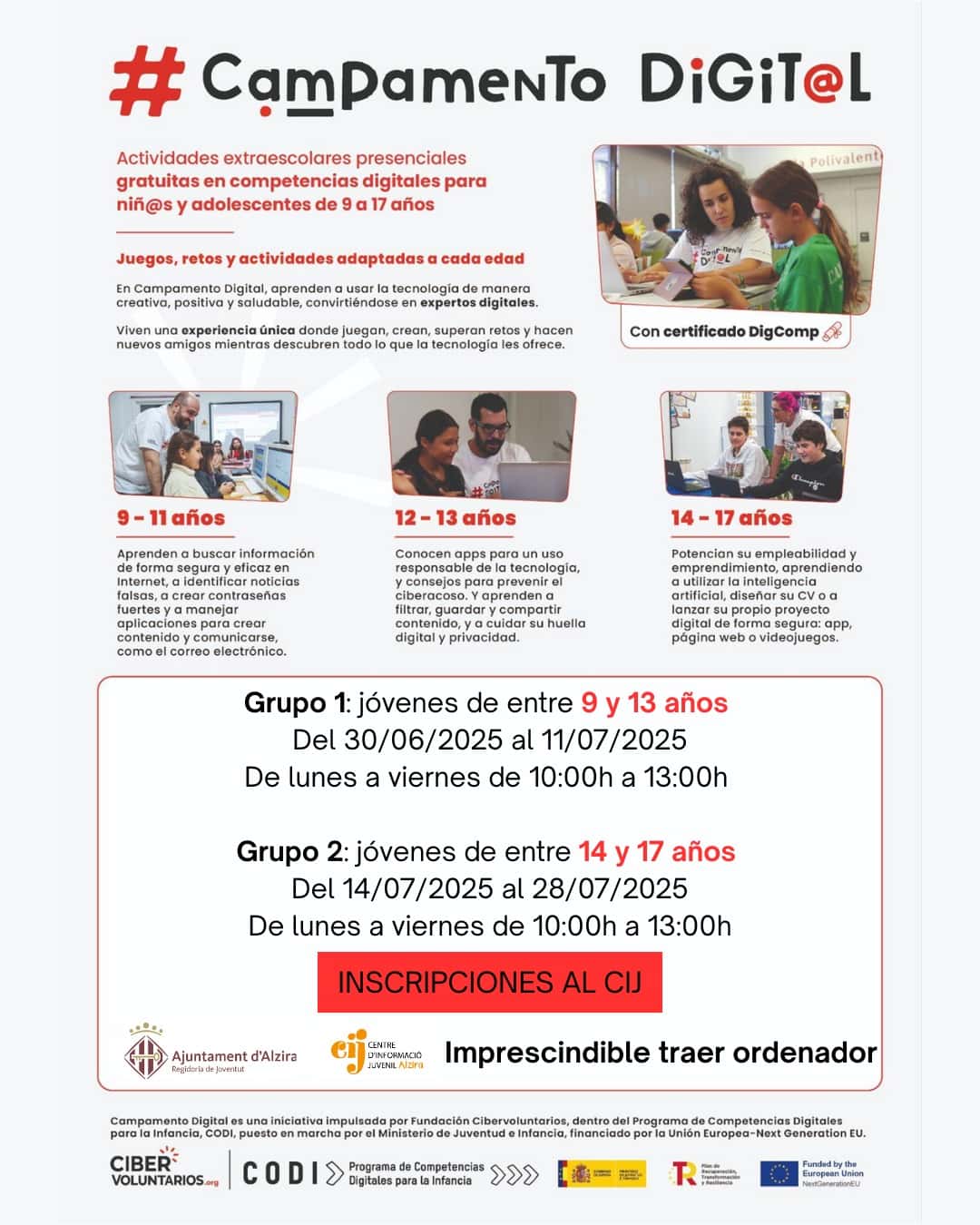 Inscripciones al Campamento Digital