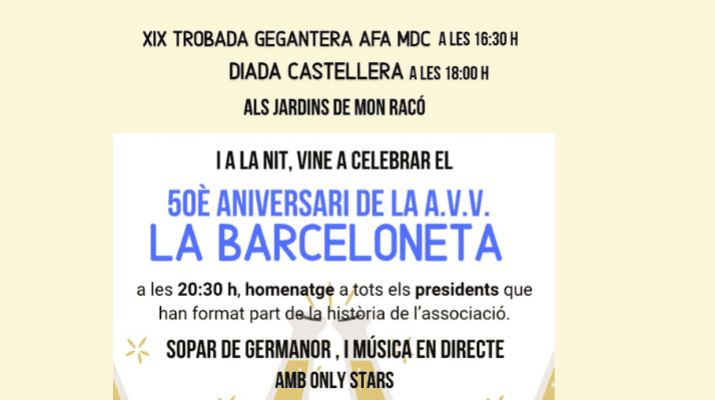 50º aniversario de la AVV La Barceloneta