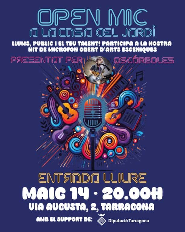 Open Mic a la Casa del Jardí amb Oscárboles