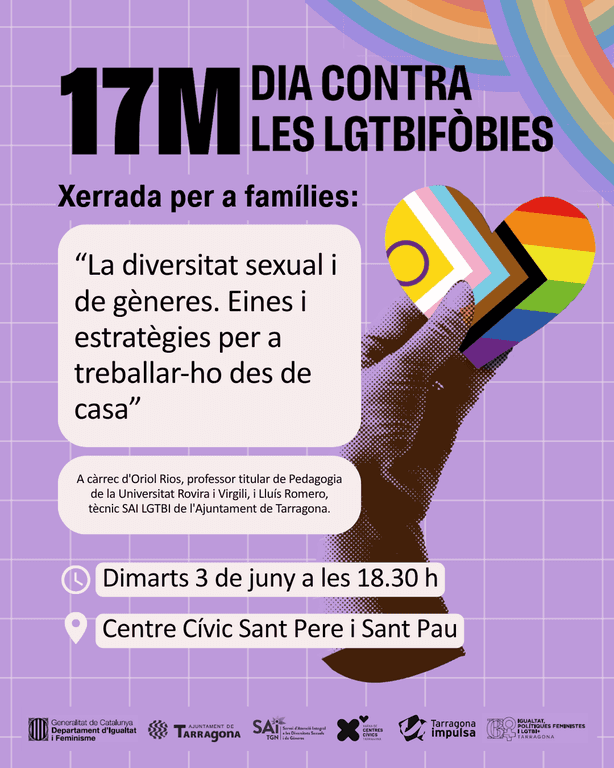 La diversitat sexual i de gèneres. Eines i estratègies per a treballar-ho des de casa