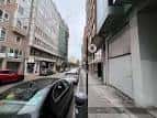Acera y perspectiva de la Calle Federico Tapia con vehículos estacionados
