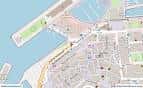 Mapa detallado de la Calle Cánovas del Castillo y el puerto de Vigo