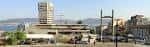 Vista panorámica del Ayuntamiento de Vigo y la Ría desde la Praza do Rei