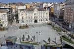 Vista aérea de la Plaza del Ayuntamiento de Santander y su entorno urbano