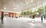 Interior moderno y diáfano del espacio de ampliación, apto para grandes eventos