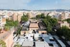 Vista aérea del complejo del mercado y los edificios circundantes