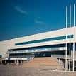 Fachada exterior y acceso principal del Palacio de Deportes José María Martín Carpena