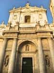 Detalle arquitectónico de la fachada principal de la Catedral de Valladolid