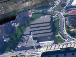 Vista aérea del edificio del Palacio de Exposiciones y Congresos de Santander