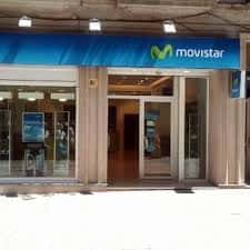 Entrada de la tienda Movistar situada en la calle Príncipe de Vigo