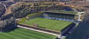 Vista aérea del complejo deportivo Zubieta con instalaciones integradas en el paisaje