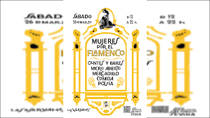 Cartel promocional de un evento de flamenco organizado por Las Asarvahás con detalles de la programación