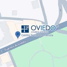 Mapa de ubicación del Centro Social Buenavista en Oviedo