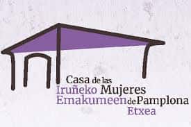 Logotipo de la Casa de las Mujeres de Pamplona con diseño gráfico minimalista