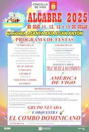 Cartel oficial de las fiestas de Santa Baia e San Antón en Alcabre, Vigo