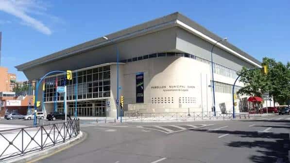 Vista exterior del Pabellón Municipal Europa en Leganés
