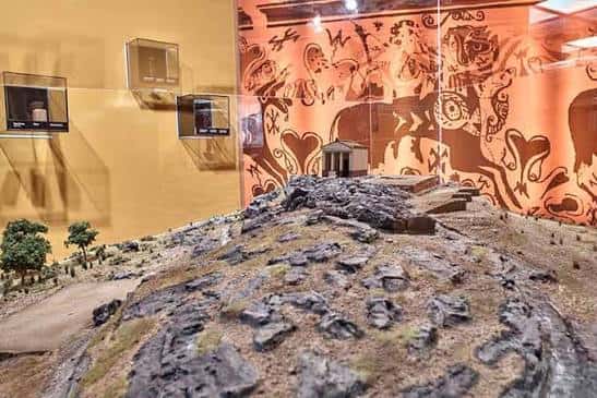 Maqueta del yacimiento arqueológico en el museo
