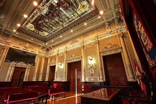 Sala de plenos del Palacio de la Diputación Provincial de Palencia