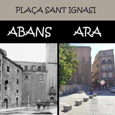 Vista actual de la Plaça Sant Ignasi en Manresa