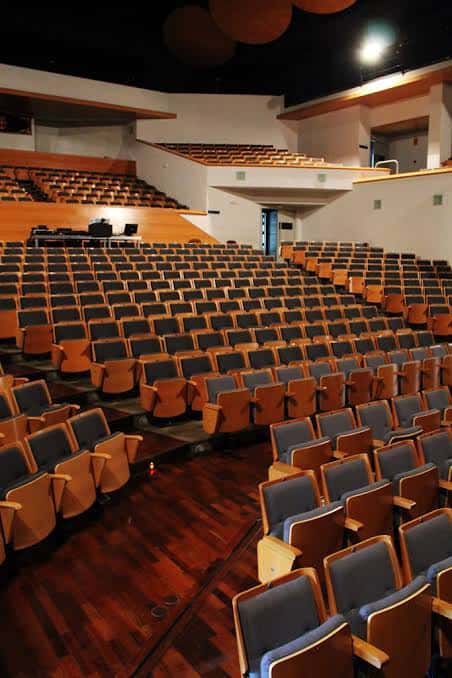 Detalle de las butacas y la disposición de las gradas