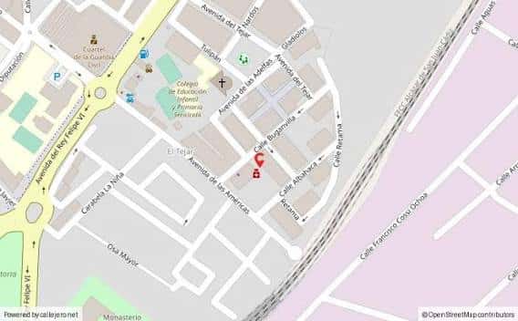 Mapa de ubicación de la Plaza de los Claveles en El Puerto de Santa María