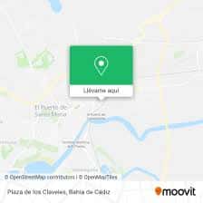 Indicador de ubicación de la Plaza de los Claveles en mapa digital