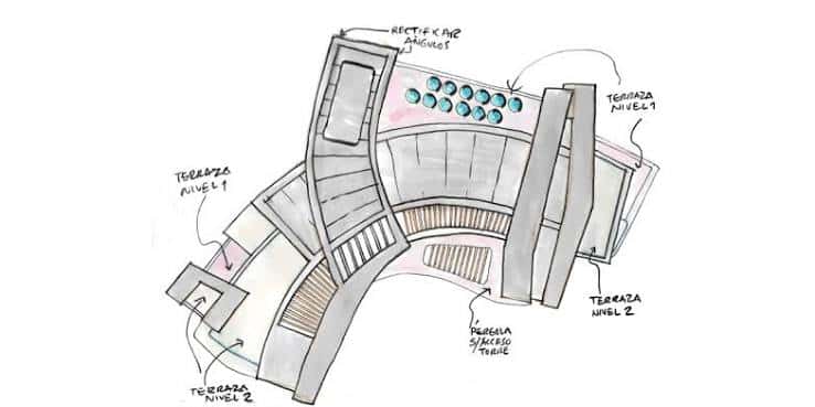 Diseño arquitectónico conceptual del centro cultural