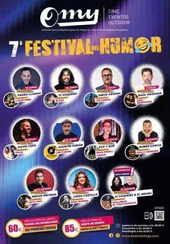 Cartel promocional del 7º Festival del Humor en Cine y Eventos Outdoor OMY