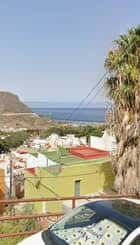 Panorámica desde la zona de Columbrete mostrando el mar y tejados de Santa Cruz de Tenerife