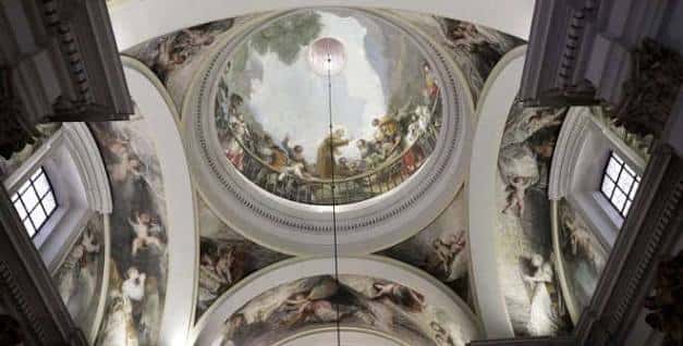 Cúpula interior pintada por Goya en la Ermita de San Antonio de la Florida