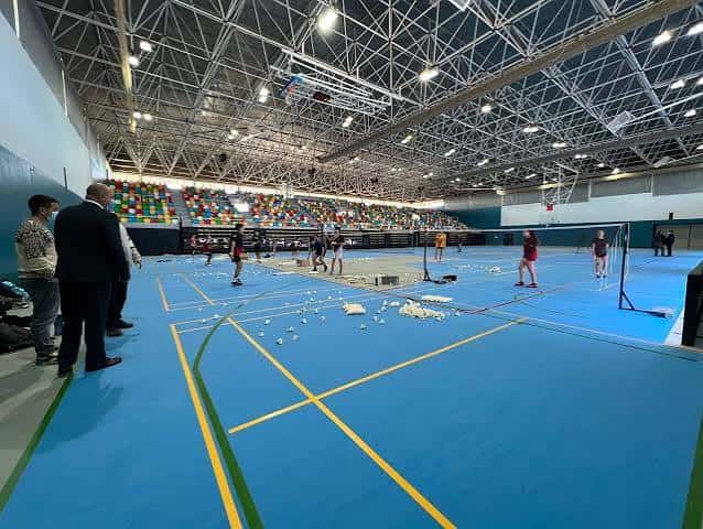 Vista general del interior del pabellón durante un evento deportivo