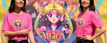 Camisetas temáticas del festival Lóstreo con diseño de Sailor Moon