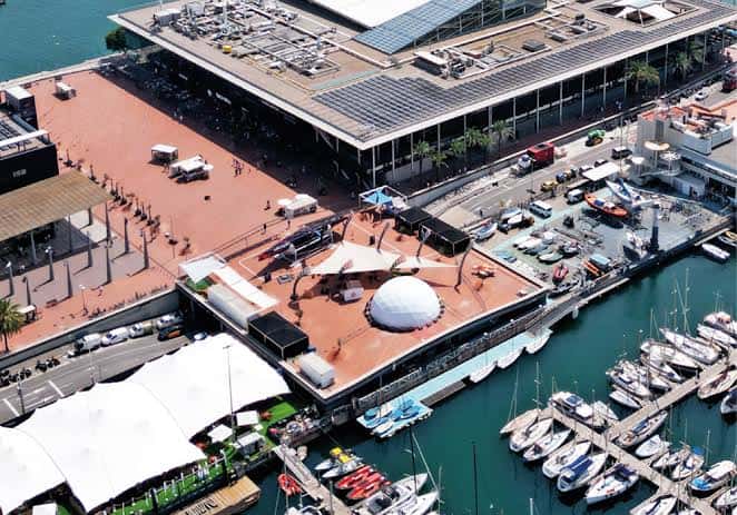 Vista aérea del puerto y las instalaciones de La Mar d'Activitats